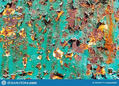 Peeling Green Paint Stock Image Image Of Fractured 182769117