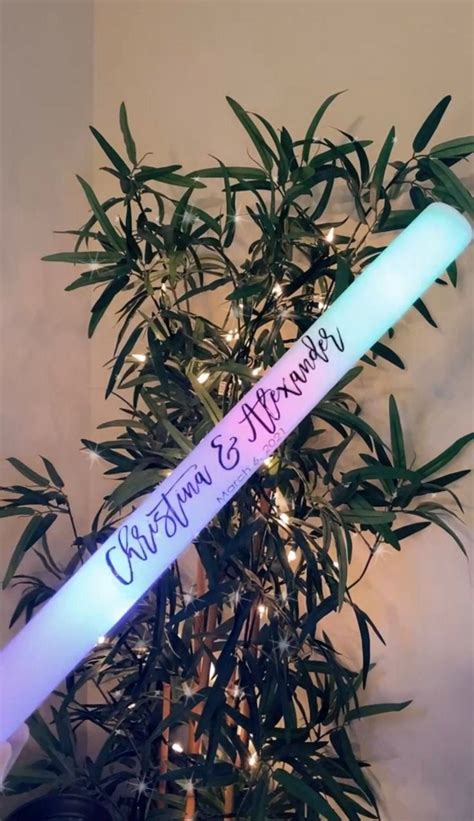 Personalized Foam Glow Sticks Send Off Ideas Wedding Let Love Etsy