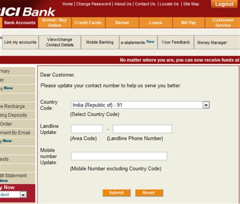 Icici online banking service provides customers an easy, secure, and reliable way of managing their finances. Needlecraft: ICICI Bank- Updating your Address and Mobile ...