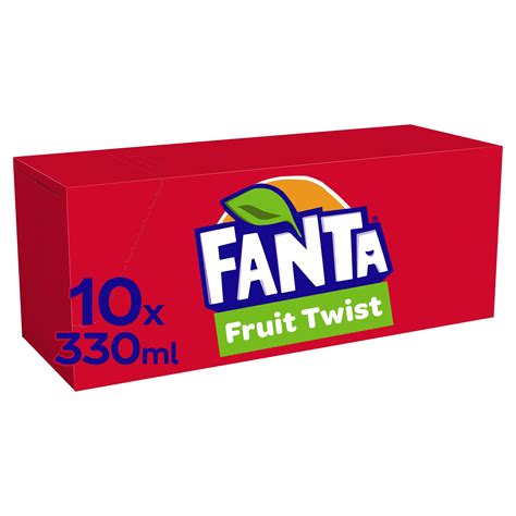 Fanta Fruit Twist 10 X 330ml Orange And Fruit Flavoured Iceland Foods