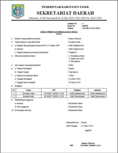 #contoh surat tugas perjalanan dinas. 20 Contoh Surat Tugas Lengkap Terbaru - Contoh Surat