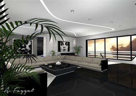 Ultra Modern Living Room Designer Afayyat Design House Design