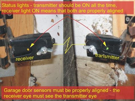 Look at both the garage door sensors. Should Both Sensors On Garage Door Be Green - The Door