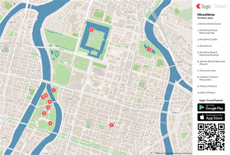 Hiroshima Printable Tourist Map Sygic Travel