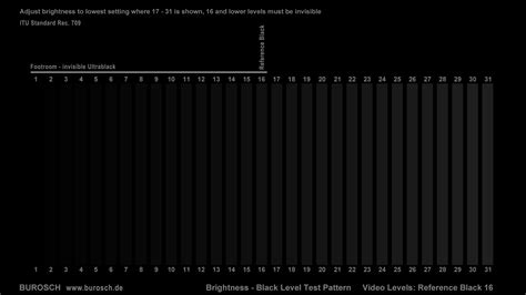 Black Level Test Pattern