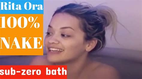 Rita Ora Giggles As She Strips Naked For Sub Zero Bath Fun