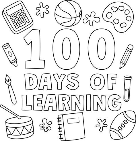 100th Day Of School Printable Coloring Pages