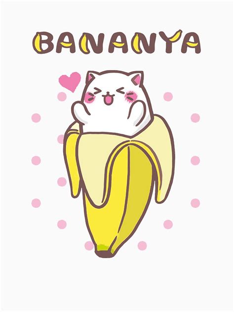Bananya Banana Cat Kawaii Anime Manga Kitty T Shirt By Ryanturnley Redbubble