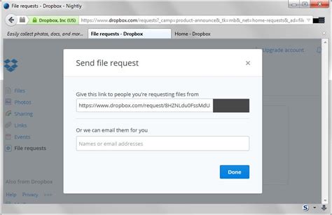 How To Request Files On Dropbox Ghacks Tech News
