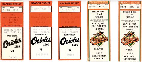 Baltimore Orioles Tickets A Photo On Flickriver
