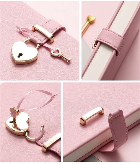 heart shaped combination lock diary pu leather case diary etsy