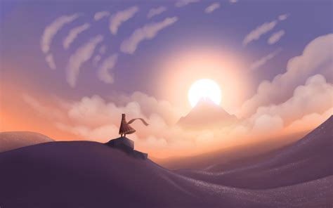 Journey Sunset By Sawuinhaff On Deviantart Anime Scenery Background