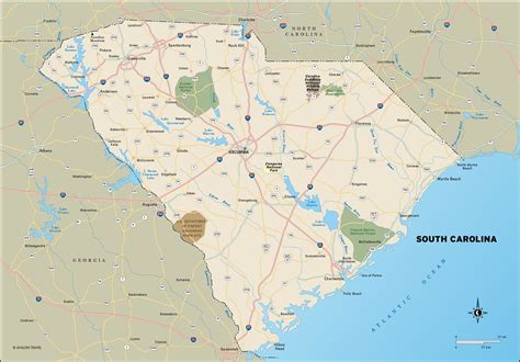 South Carolina Travel Map From Moon South Carolina Flickr