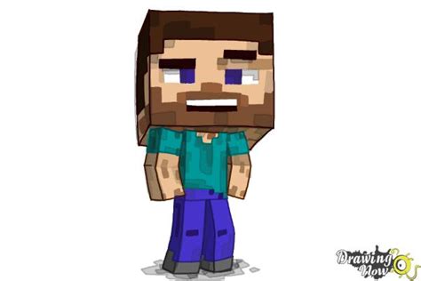 How To Draw Chibi Minecraft Steve Minecraft Drawings Minecraft Art