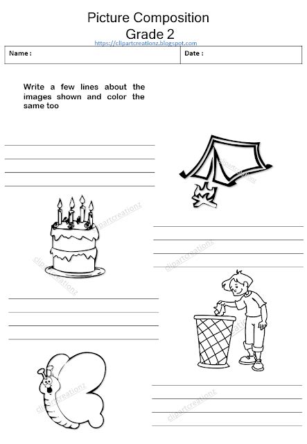 Picture Composition Coloring Clipart Grade 2 Page 5 Picture