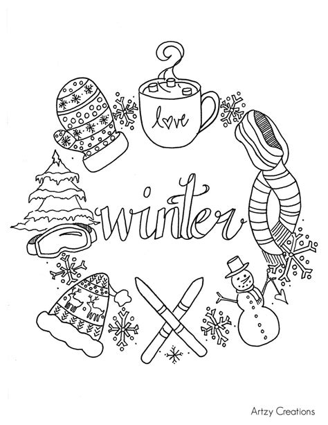 Free Winter Coloring Page Fun Activity For Kids