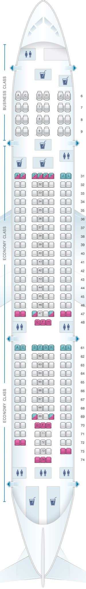 Mapa De Asientos China Eastern Airlines Airbus A330 200 Config1