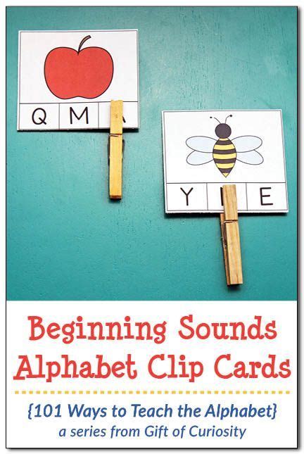 The Beginning Sounds Alphabet Clip Cards Are Made With Clothes Pins And