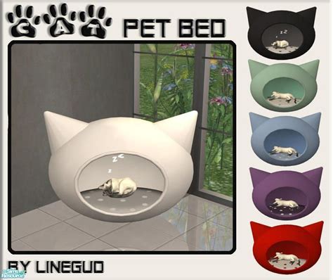 Lineguds Cat Pet Bed Set Sims 4 Pets Sims Pets Sims 4 Mods