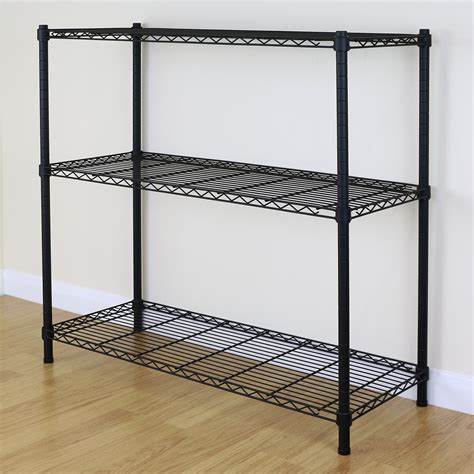 Kitchen cabinets have a lot to store pots pans plates serving dishes cutlery. 3 Tier Black Metal Storage Rack/Shelving Wire Shelf ...