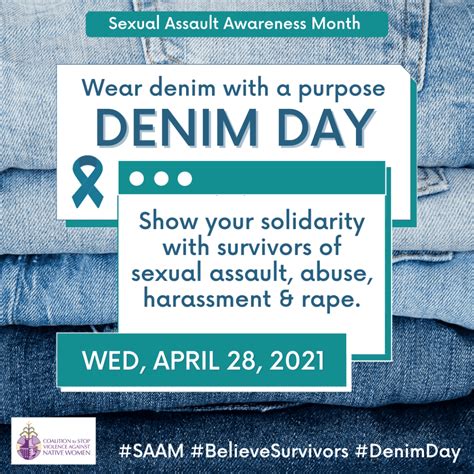 2021 sexual assault awareness month saam believe survivors csvanw coalition to stop