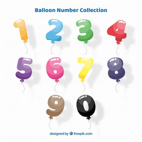 Free Vector Balloon Number Collection