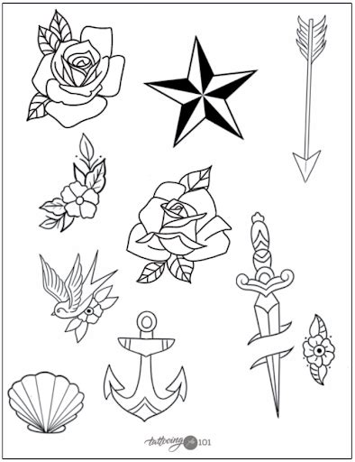 Printable Beginner Tattoo Stencils Tattooing 101