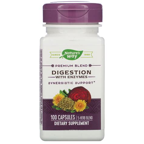 Natures Way Digestion With Enzymes 100 Capsules Iherb