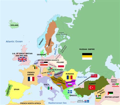 Post Wwi Map Of Europe Map