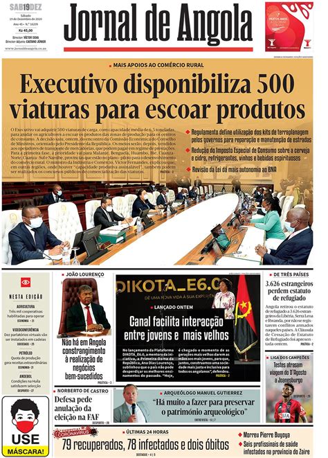 Jornal De Angola S Bado De Dezembro De