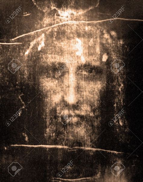 Face Of Jesus From Shroud Of Turin Stock Photo Picture And Royalty