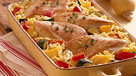 Recette Poulet au Four et Riz avec Légumes Dautomne