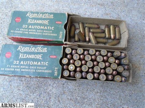 Armslist For Sale Vintage Remington Kleanbore 32 Automatic Pistol Ammo