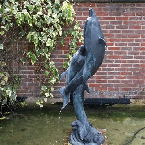 Unusual Dolphin Fountain Quality Bronze Garden Water Feature