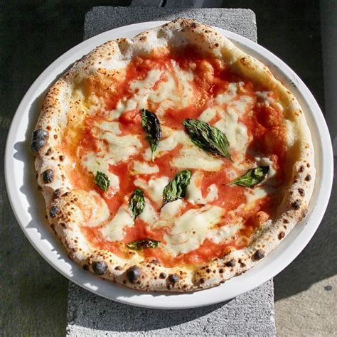 Neapolitan Margherita Pizza Cooked In A Blackstone Patio Oven Food