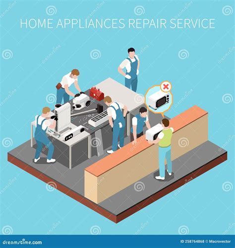 Home Appliance Repair Service Stock Vector - Illustration of home