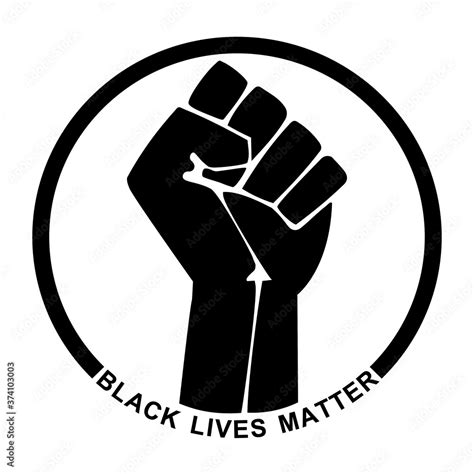 Vecteur Stock Black Lives Matter The Raised Fist Symbol Of Solidarity