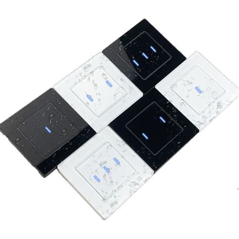 New Design Gang Eu Standard Wireless Wifi Smart Switch Tuya Glass