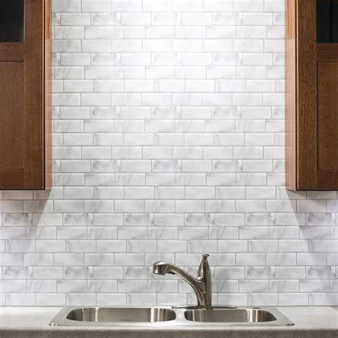 Peel and stick tile at lowes subway tile makes a great backsplash tile as it's easy to maintain and offers a modern clean aesthetic need tile for your shower subway tile and small mosaic tile also make great bathroom tile in addition to traditional tile we also carry peel and stick tile options which are. Tack Tile™ Peel & Stick Vinyl Backsplash Tile - 3 pk. at ...