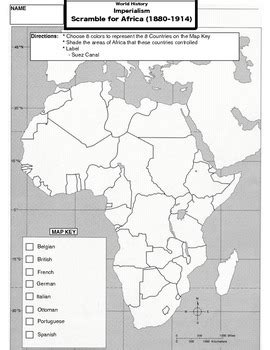 European and american industry needed more sources of coal. Imperialism Scramble for Africa Map Task by Mr Hendershot ...