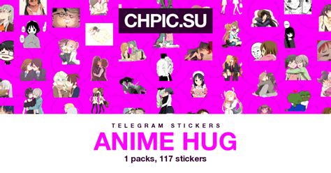 Telegram Stickers Anime Hug