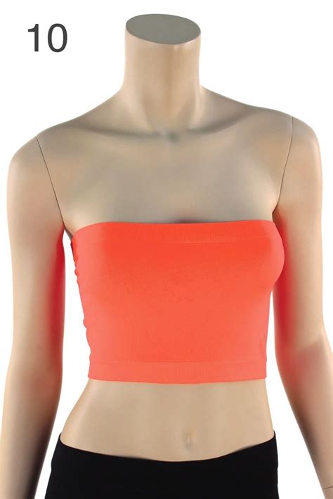 strapless tube top bra bandeau stretch seamless workout sport cropped mini hot t ebay