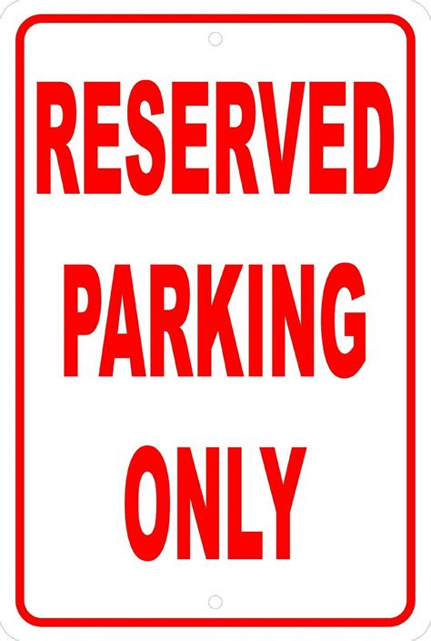 Reserved Parking Sign Printable Printable Templates