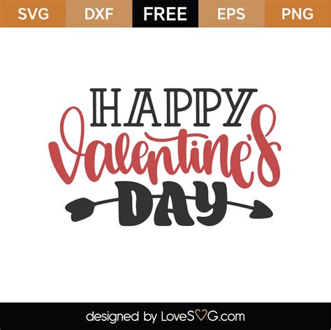 Happy Valentine'S Day SVG Cut File - Lovesvg.com