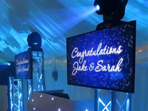 Using Video Screens At A Wedding Reception Text In Motion