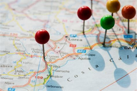 Closeup Of Pins On The Map Planning Travel Journey Photo Free Download
