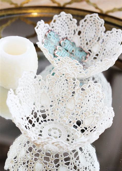 how to make a lace doily bowl with mod podge stiffy crafts lace doilies paper crafts