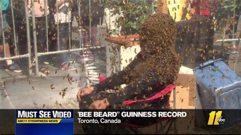 Man Sets New World Record Covered In Bees Abc11 Raleigh Durham