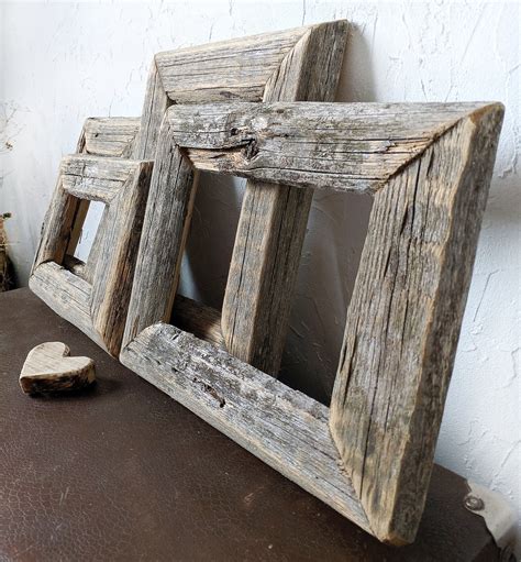 Picture Frames For Rustic Picture Frame Set Of Barn Wood 4x6 Etsy Uk