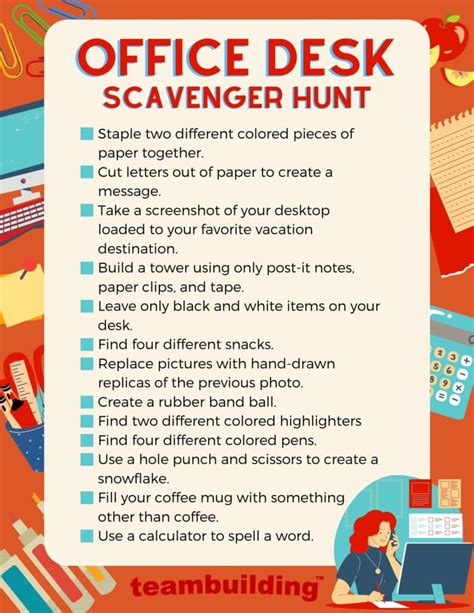 Fun Office Scavenger Hunt Ideas Templates For